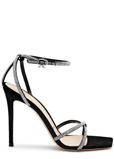 Gianvito Rossi Crystal Embellished High Heel Sandals In Black