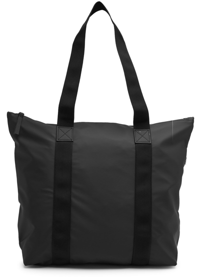 Rains Rush Rubberised Tote In Black