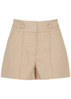 Veronica Beard Women's Runo Linen-blend Shorts In Beige