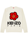 Kenzo Boke Flower Sweater In Ecru