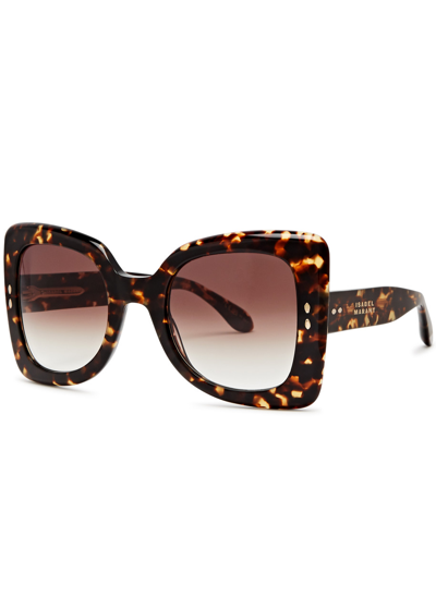 Isabel Marant Oversized Square-frame Sunglasses In Brown