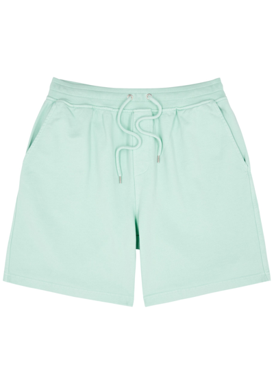 Colorful Standard Cotton Shorts In Turquoise