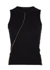 Helmut Lang Seamed Cotton Muscle Tank Top In Black