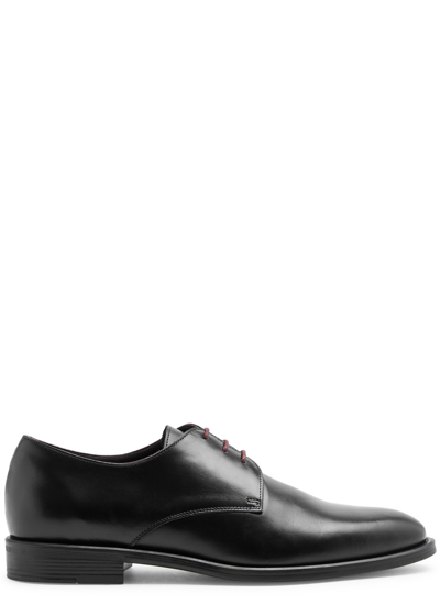 Ps By Paul Smith Leather Bayard Derby Shoes In Black