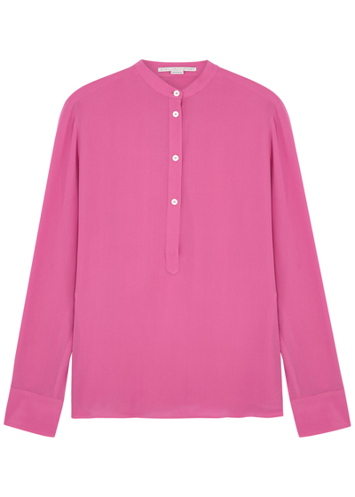 Stella Mccartney Eva Silk Crepe De Chine Shirt In Pink