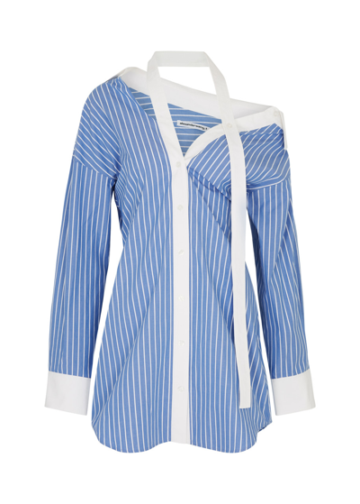 Alexander Wang T T By Alexander Wang Striped Long In Blue And White