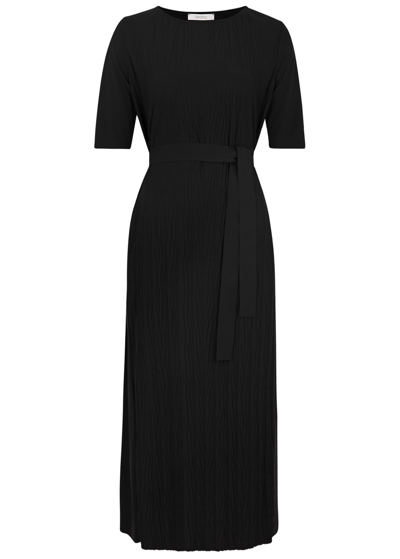 Max Mara Leisure Pattino Jersey Midi Dress In Black