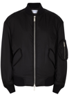 Off-white Off White Oversized Nylon Bomber Jacket In Black