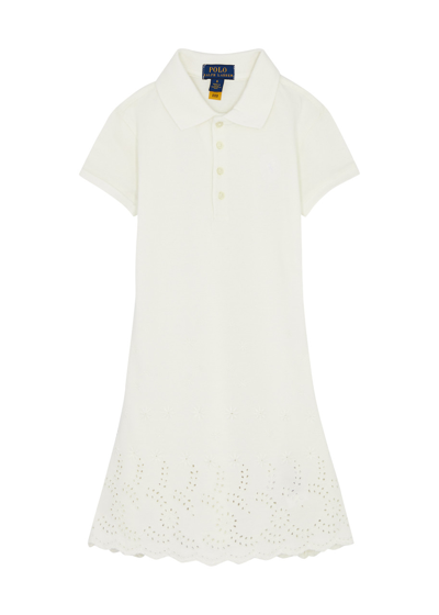 Polo Ralph Lauren Kids Broderie Anglaise Stretch-cotton Dress (1.5-4 Years) In White
