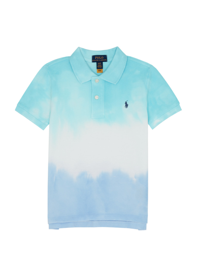 Polo Ralph Lauren Kids Tie-dyed Piqué Cotton Polo Shirt In Multi Multi