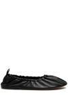 The Row Glove Calfskin Ballerina Flats In Black