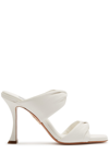Aquazzura Twist Sandal 85mm Knotted Double-strap Heeled Sandals In White