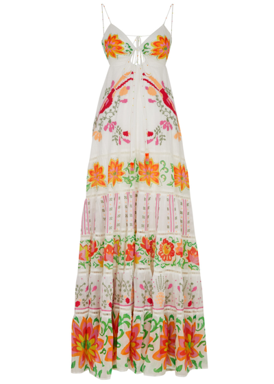 red mixed neon floral maxi dress laurenkaysims on LTK