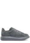 Alexander Mcqueen Men's Oversized Suede Sneakers In Grey