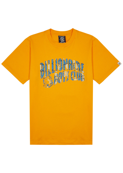 Billionaire Boys Club Kids' Gator Camo Arch Logo Cotton T-shirt In Orange