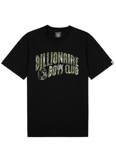 Billionaire Boys Club Kids' Gator Camo Arch Logo Cotton T-shirt In Black