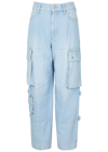 Isabel Marant Elore Tapered-leg Cargo Jeans In Light Blue
