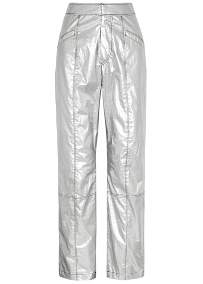 Isabel Marant Anea Metallic Cotton-blend Trousers