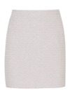Alessandra Rich Tweed Mini Skirt With Sequins In Blue