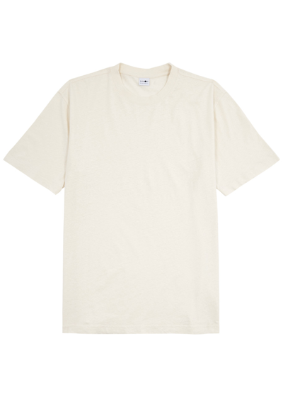 Nn07 Adam Linen And Cotton-blend T-shirt In White