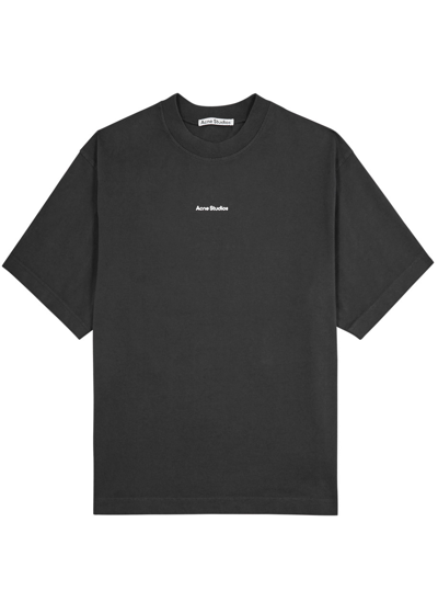 Acne Studios Extorr Logo-print Cotton T-shirt In Black