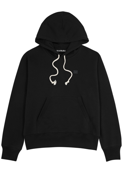 Acne Studios Fairah Hooded Cotton Sweatshirt In Black