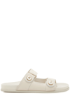 Jimmy Choo Fayence Faux Pearl-embellished Leather Slides In White