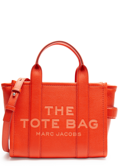 Marc Jacobs The Tote Mini Leather Tote In Orange