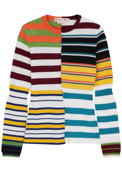 Marni Striped Wool Jumper In Multicoloured