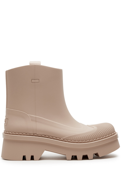 Chloé Chloe Raina Rubber Ankle Boots In Brown
