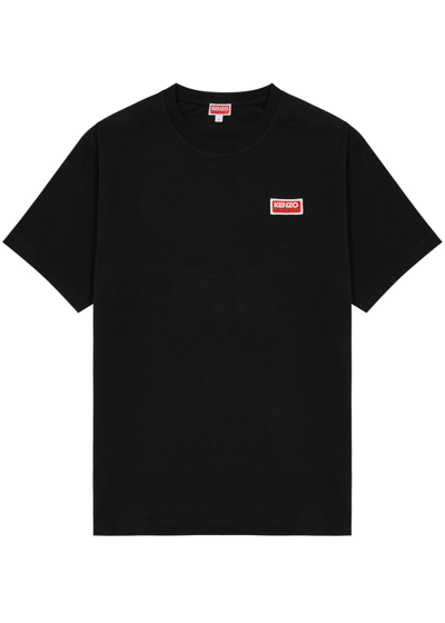 Kenzo Logo Cotton T-shirt In Black