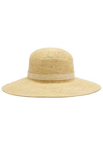 Chloé Chloe Woody Raffia Sun Hat In Natural