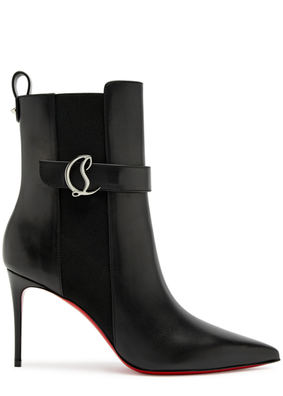 Christian Louboutin Cl Chelsea Booty 85 Leather Ankle Boots In Black