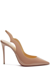 Christian Louboutin Hot Chick 100 Leather Slingback Pumps In Red