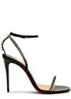 Christian Louboutin So Me Spike Red Sole Sandals In Black