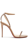 Christian Louboutin So Me 100 Studded Leather Sandals In Nude