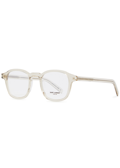 Saint Laurent Round-frame Optical Glasses In Transparent