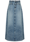 FREE PEOPLE COME AS YOU ARE DENIM MAXI SKIRT