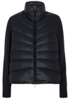 MONCLER QUILTED SHELL AND WOOL CARDIGAN, CARDIGAN, QUILTED CARDIGAN