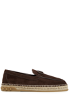 Valentino Leisure Flows Vlogo Suede Espadrilles In Brown
