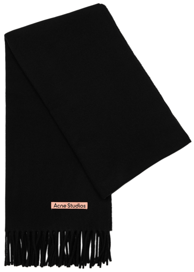 Acne Studios Canada Wool Scarf In Black