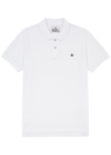 VIVIENNE WESTWOOD VIVIENNE WESTWOOD LOGO-EMBROIDERED PIQUE POLO SHIRT, SHIRT, WHITE