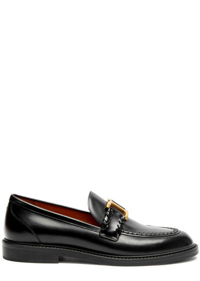 Chloé Chloe Marcie Leather Loafers In Black