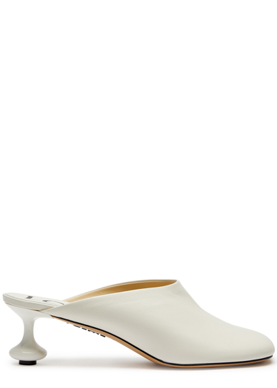 Loewe Toy 45 Leather Mules In White