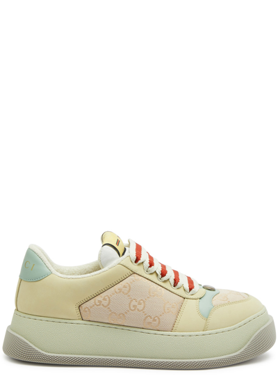 Gucci Gg-jacquard Panelled Canvas Trainers