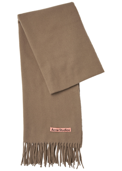 Acne Studios Canada Wool Scarf In Caramel