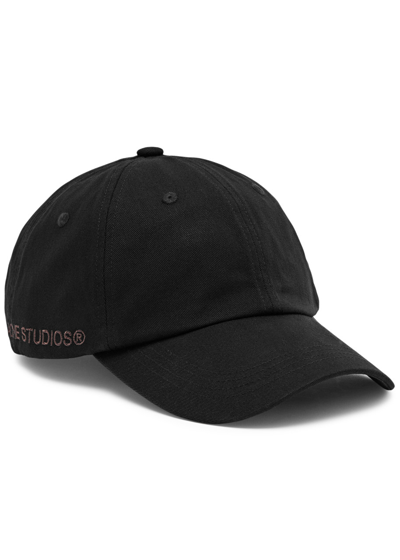 Acne Studios Carliy Logo-embroidered Cotton-twill Cap In Black