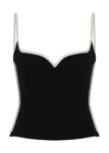 Paris Georgia Black Heart Tank Top In Black And White