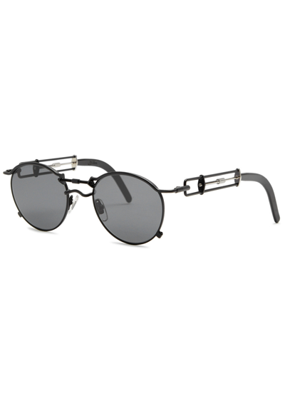 Jean Paul Gaultier Pas De Vis Round-frame Sunglasses In Grey