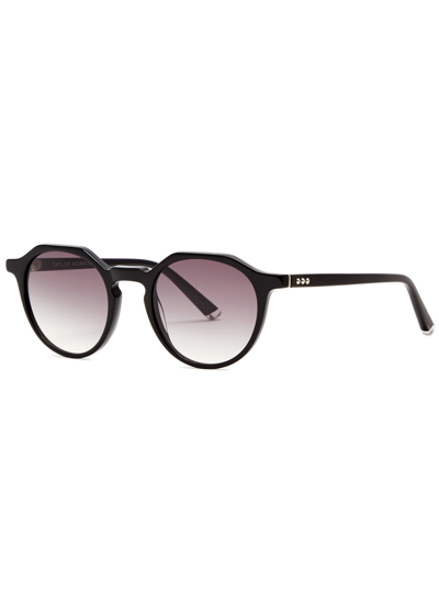 Taylor Morris Eyewear Chepstow Round-frame Sunglasses In Black